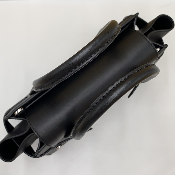 MICHAEL KORS Carmen Medium Flap Saffiano Leather Belted Satchel Black color - Picture 7 of 16